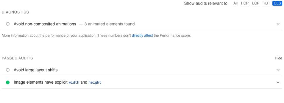 CLS, Cumulative Layout Shift, page speed optimization
