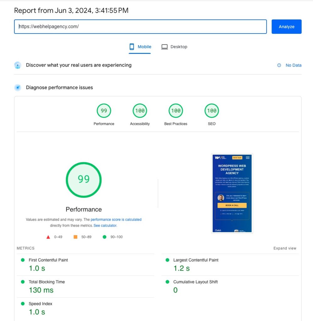 webhelpagency.com web witals page speed optimization