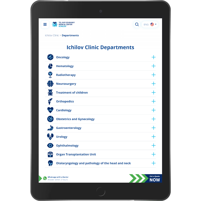 ichilov website developer tablet