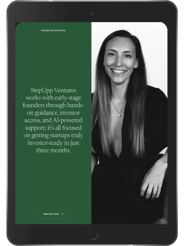 iPad Stepup portfolio website