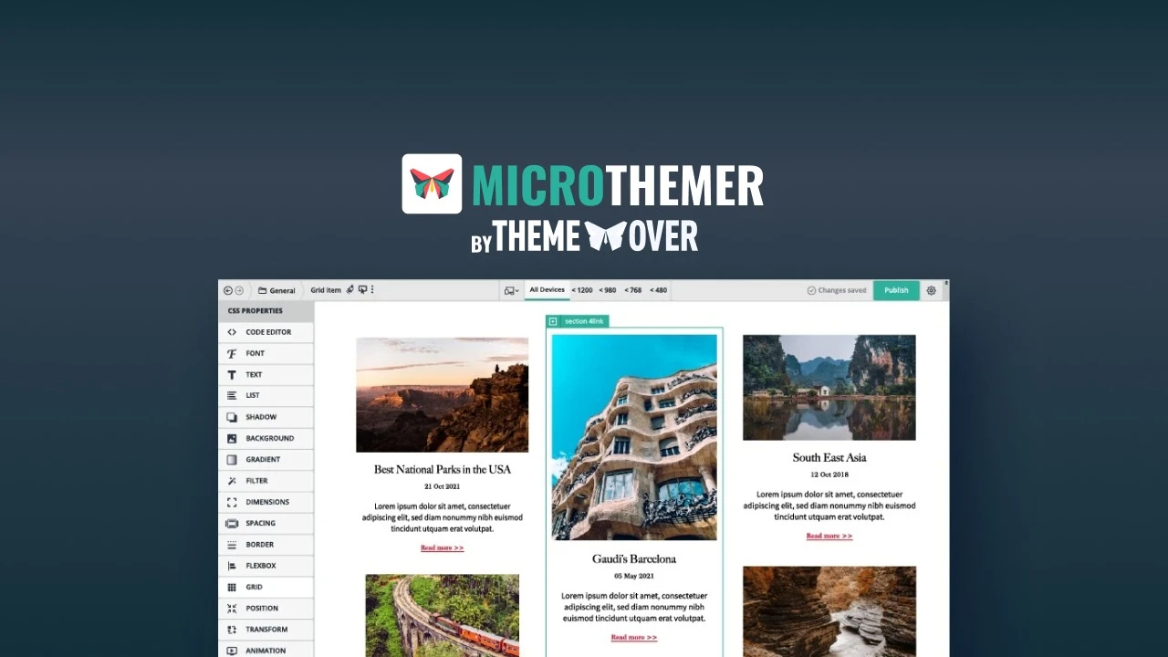 Microthemer WordPress WYSIWYG Visual Editor